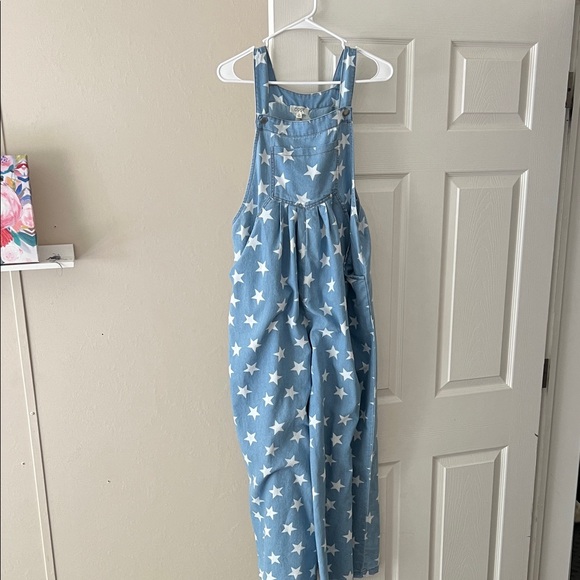 ODDY Blue Star-Print Women's Overalls - Picture 1 of 3